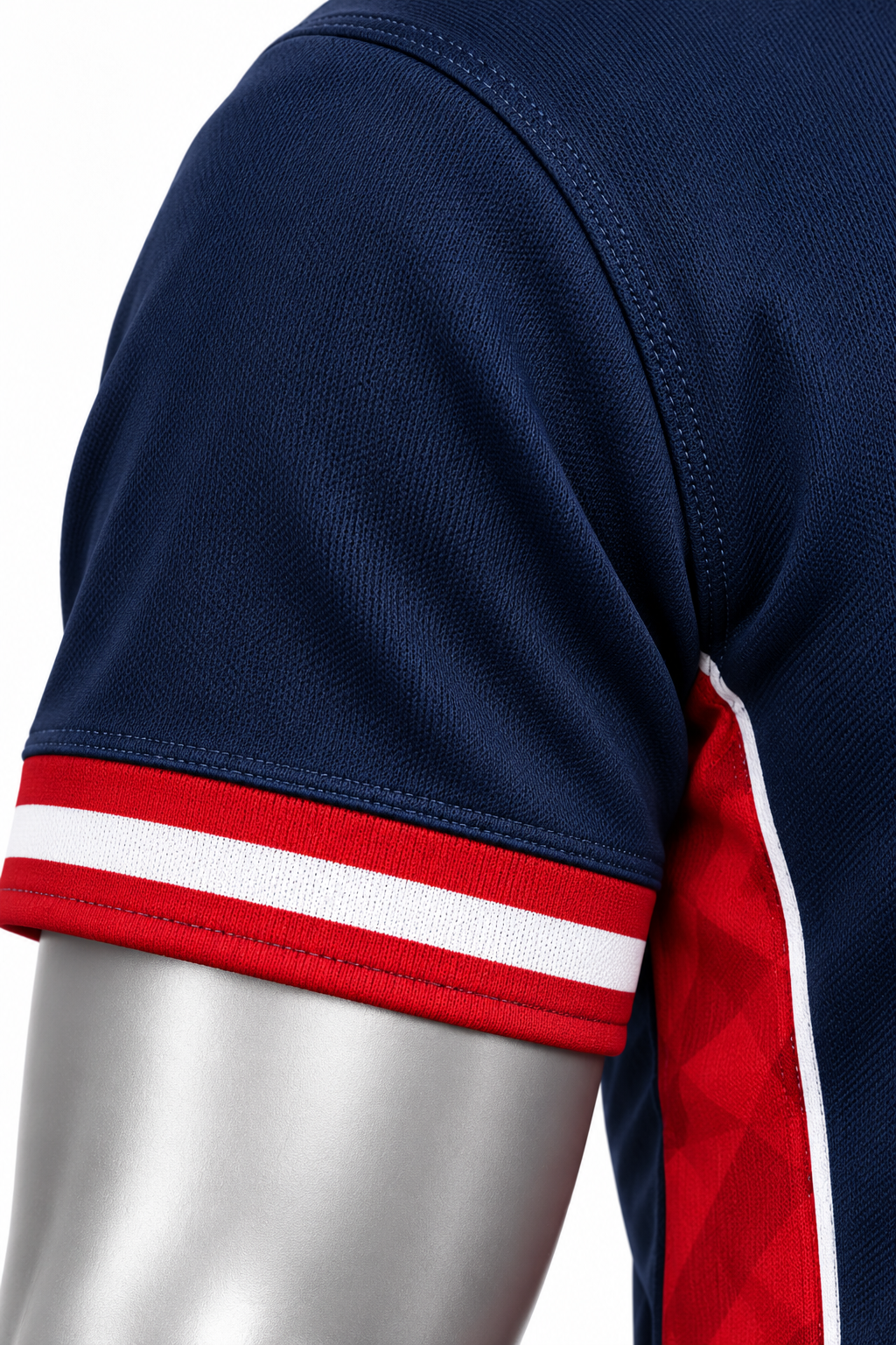 Custom Navy & Red V-Neck Sublimated Baseball Jersey – Chaudhary Barlo