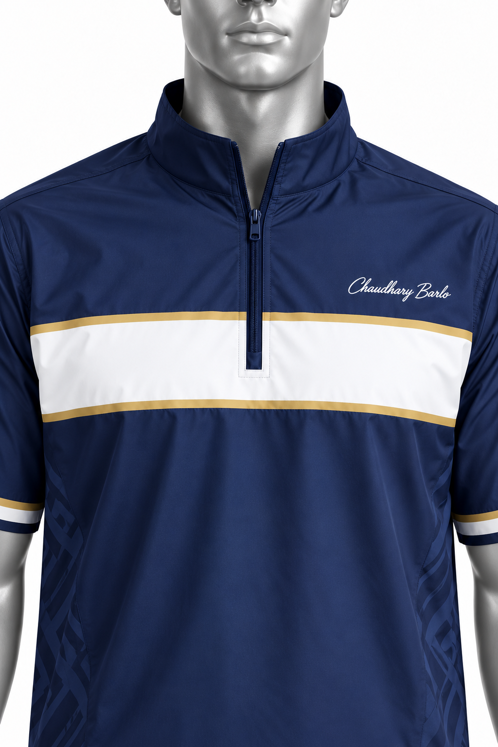 Navy White & Gold Sublimated Baseball Coach Pullover – Chaudhary Barlo