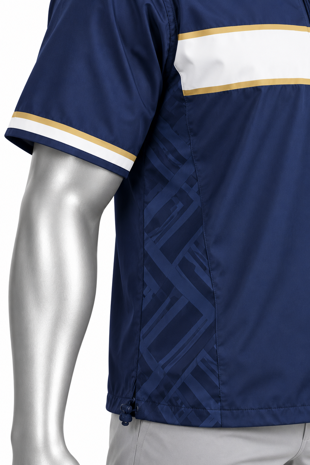 Navy White & Gold Sublimated Baseball Coach Pullover – Chaudhary Barlo image 2