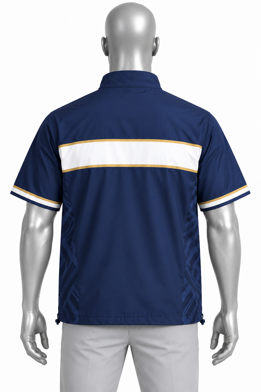 Navy White & Gold Sublimated Baseball Coach Pullover – Chaudhary Barlo image 5