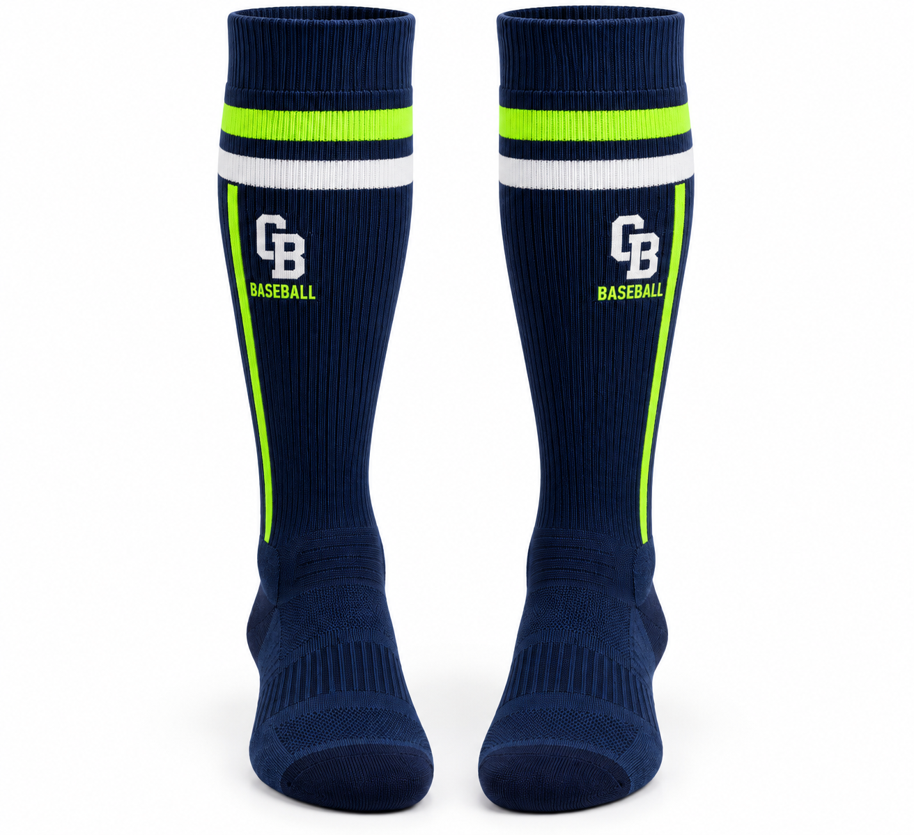 Custom Navy & Lime Knee-High Baseball Socks – Chaudhary Barlo image 7