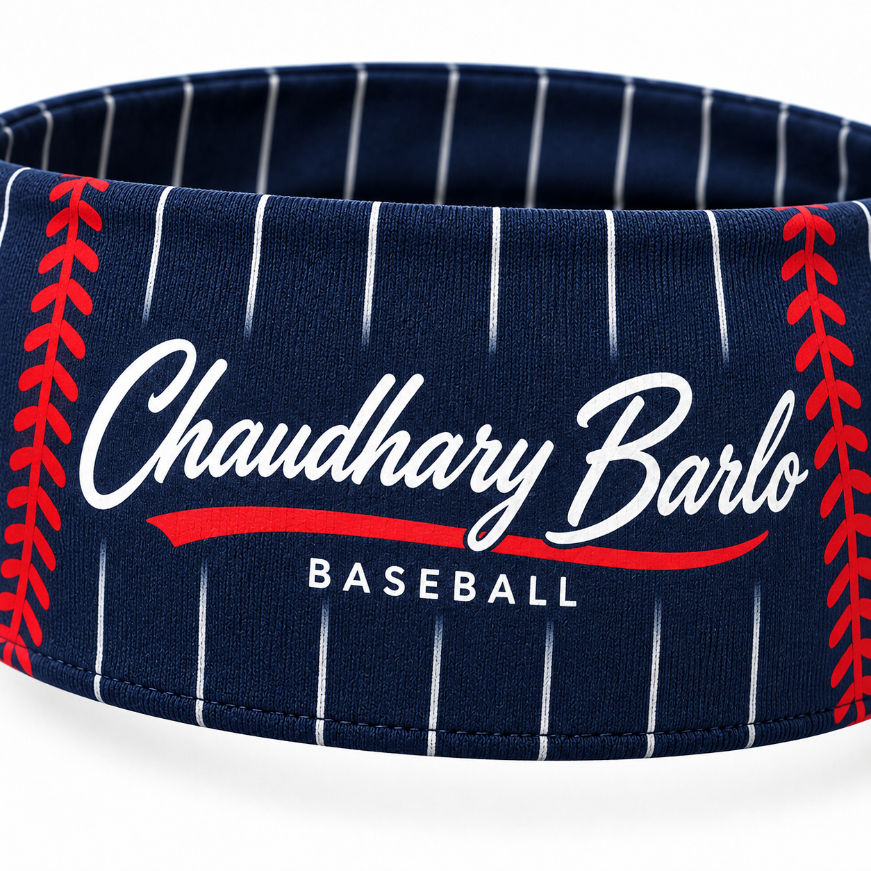 Custom Navy Pinstripe Baseball Tie Headband – Chaudhary Barlo