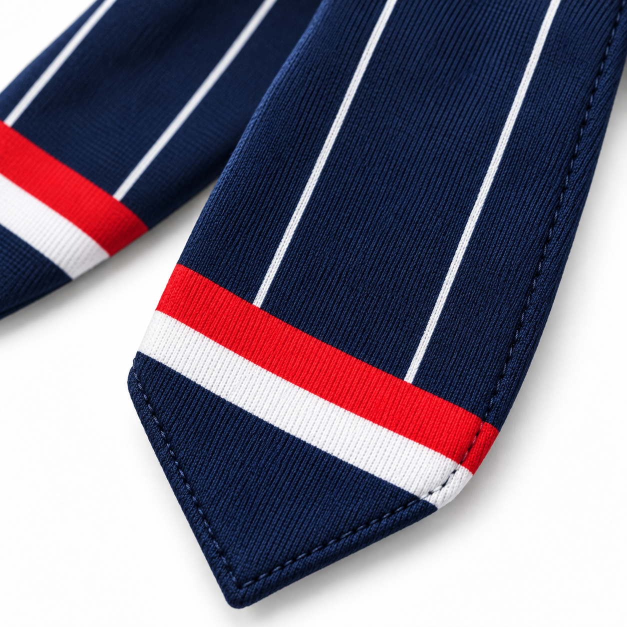 Custom Navy Pinstripe Baseball Tie Headband – Chaudhary Barlo image 2