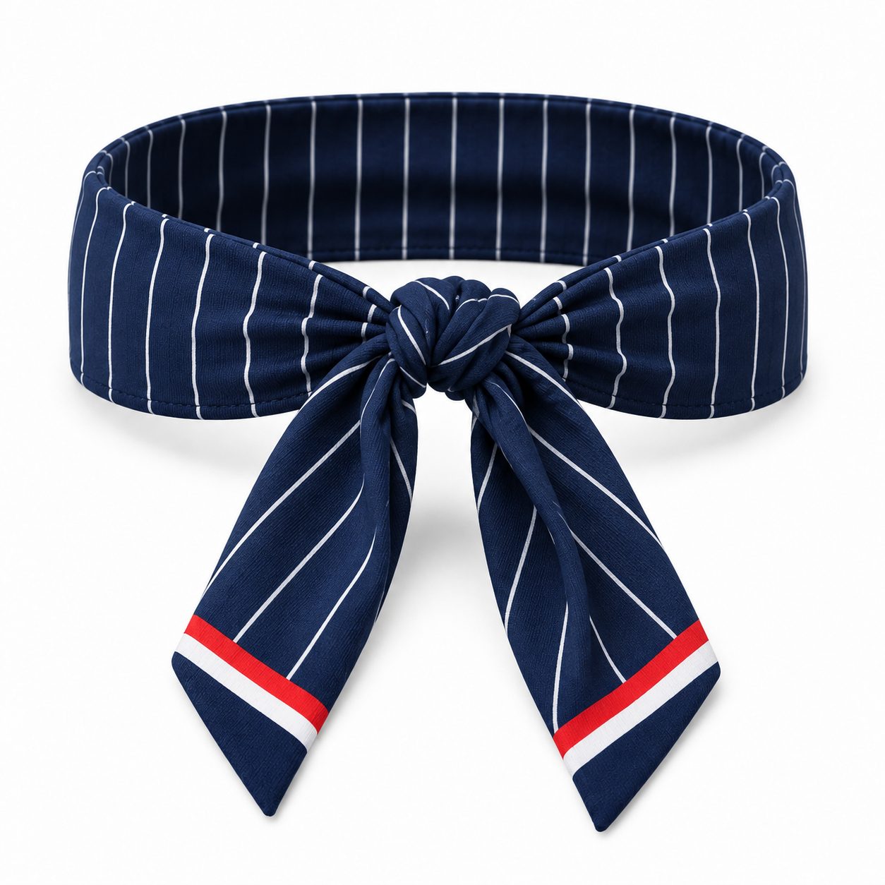 Custom Navy Pinstripe Baseball Tie Headband – Chaudhary Barlo image 5