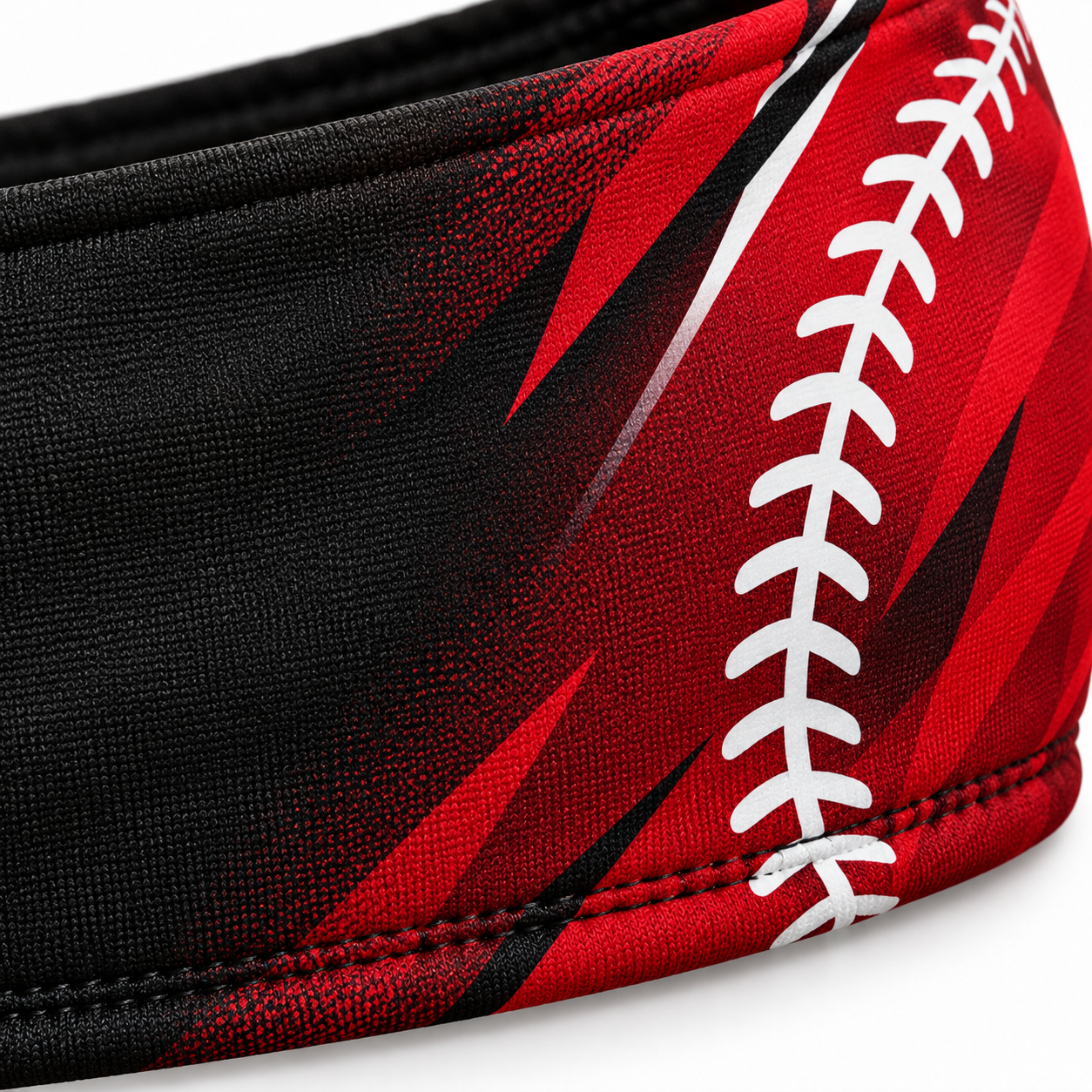 Custom Black & Red Sublimated Baseball Headband – Chaudhary Barlo