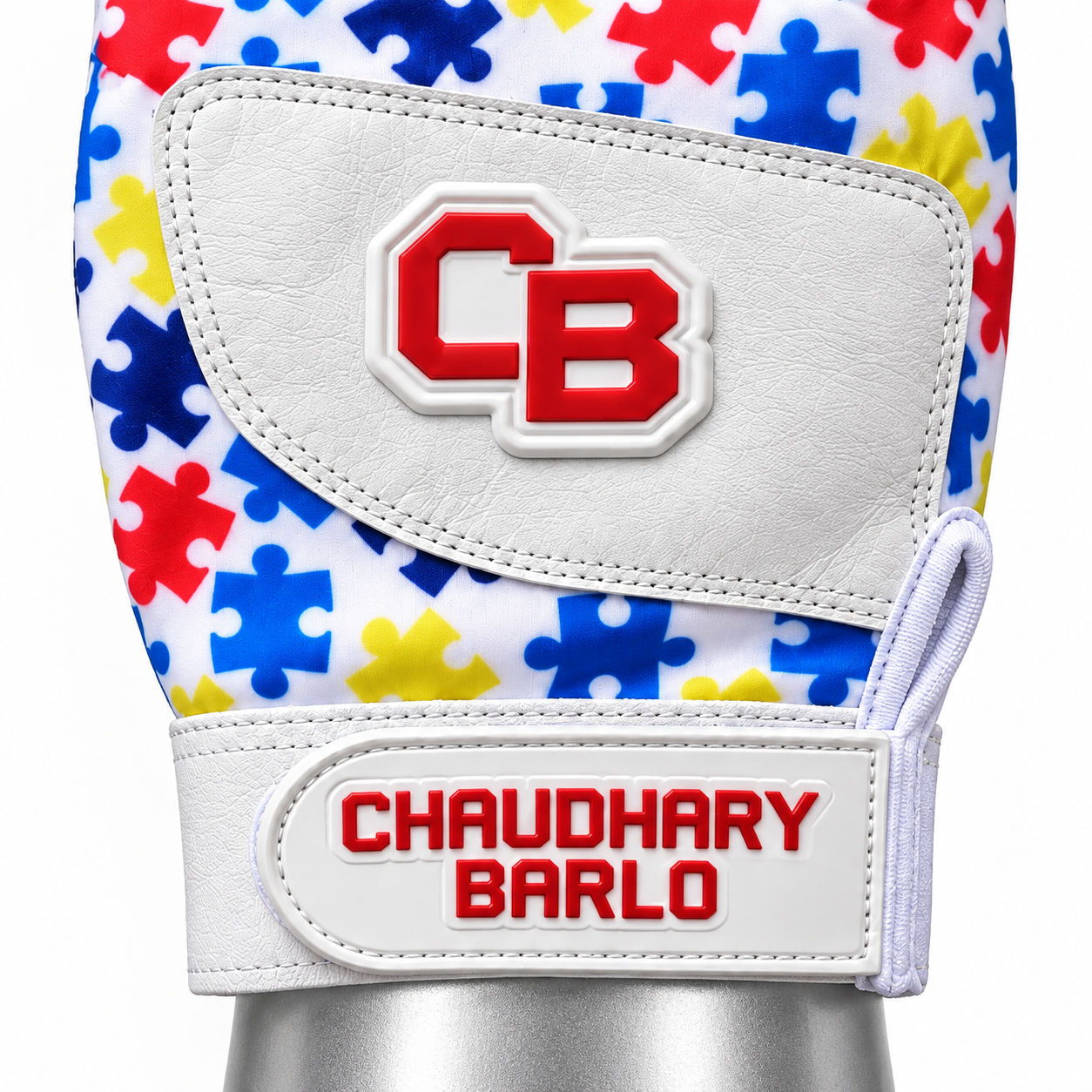 Custom Puzzle Print Leather Baseball Batting Gloves – Chaudhary Barlo image 2