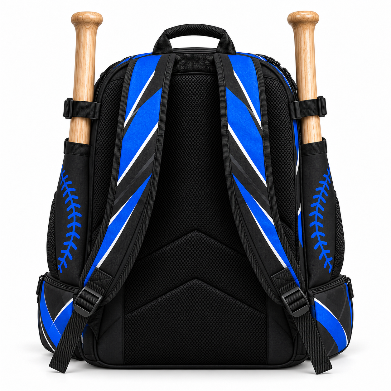 Custom Black & Royal Blue Sublimated Baseball Backpack – Chaudhary Barlo image 2