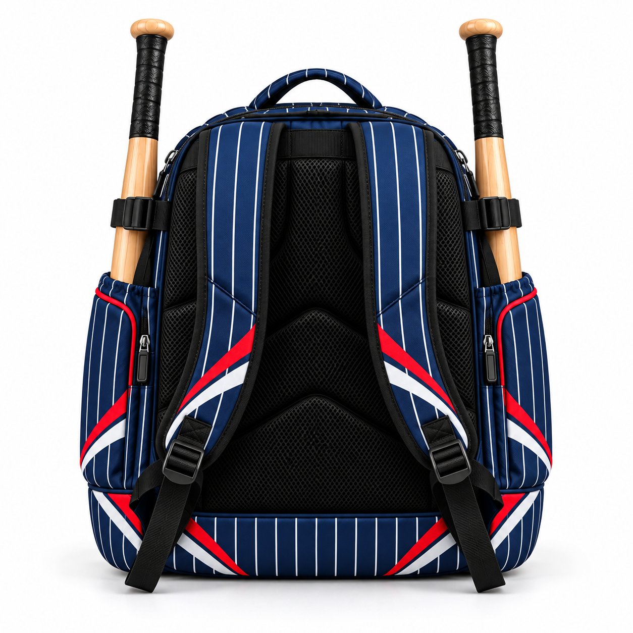Custom Sublimated Baseball Backpack – Navy Pinstripe | Chaudhary Barlo image 2