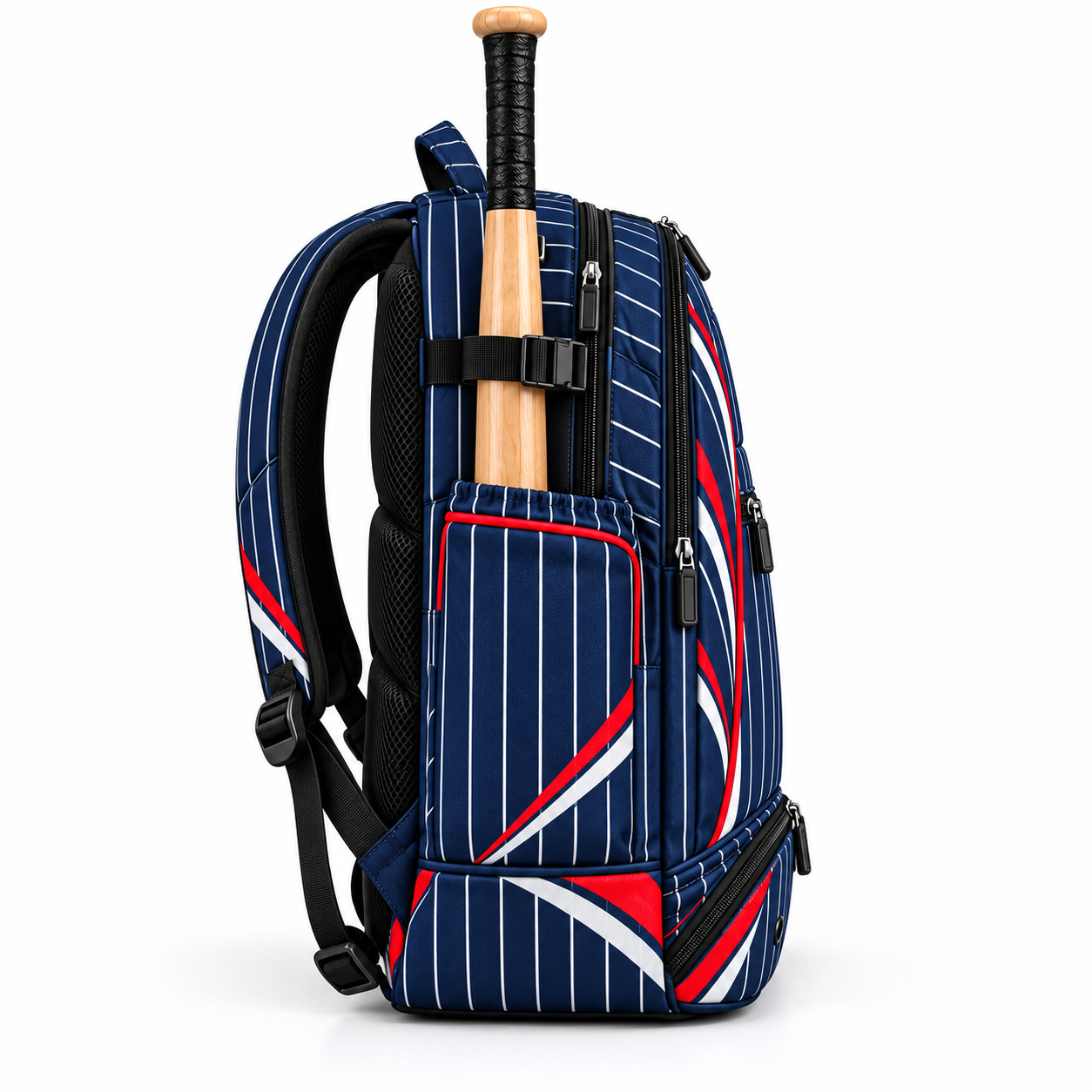 Custom Sublimated Baseball Backpack – Navy Pinstripe | Chaudhary Barlo image 3