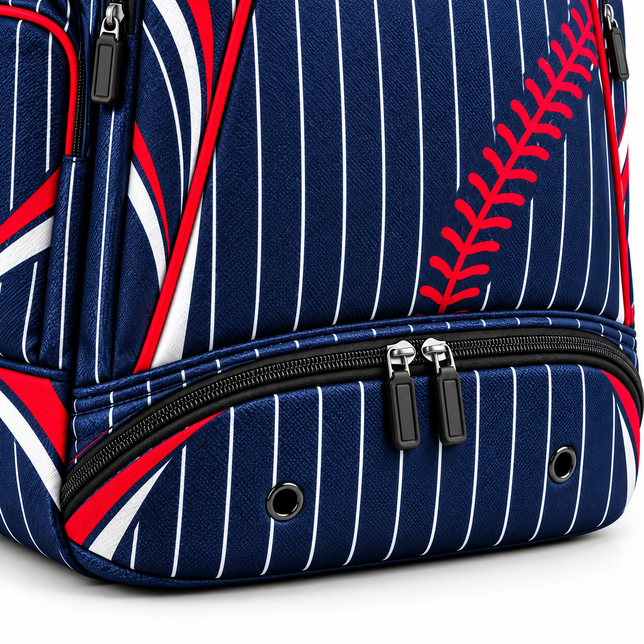 Custom Sublimated Baseball Backpack – Navy Pinstripe | Chaudhary Barlo image 6