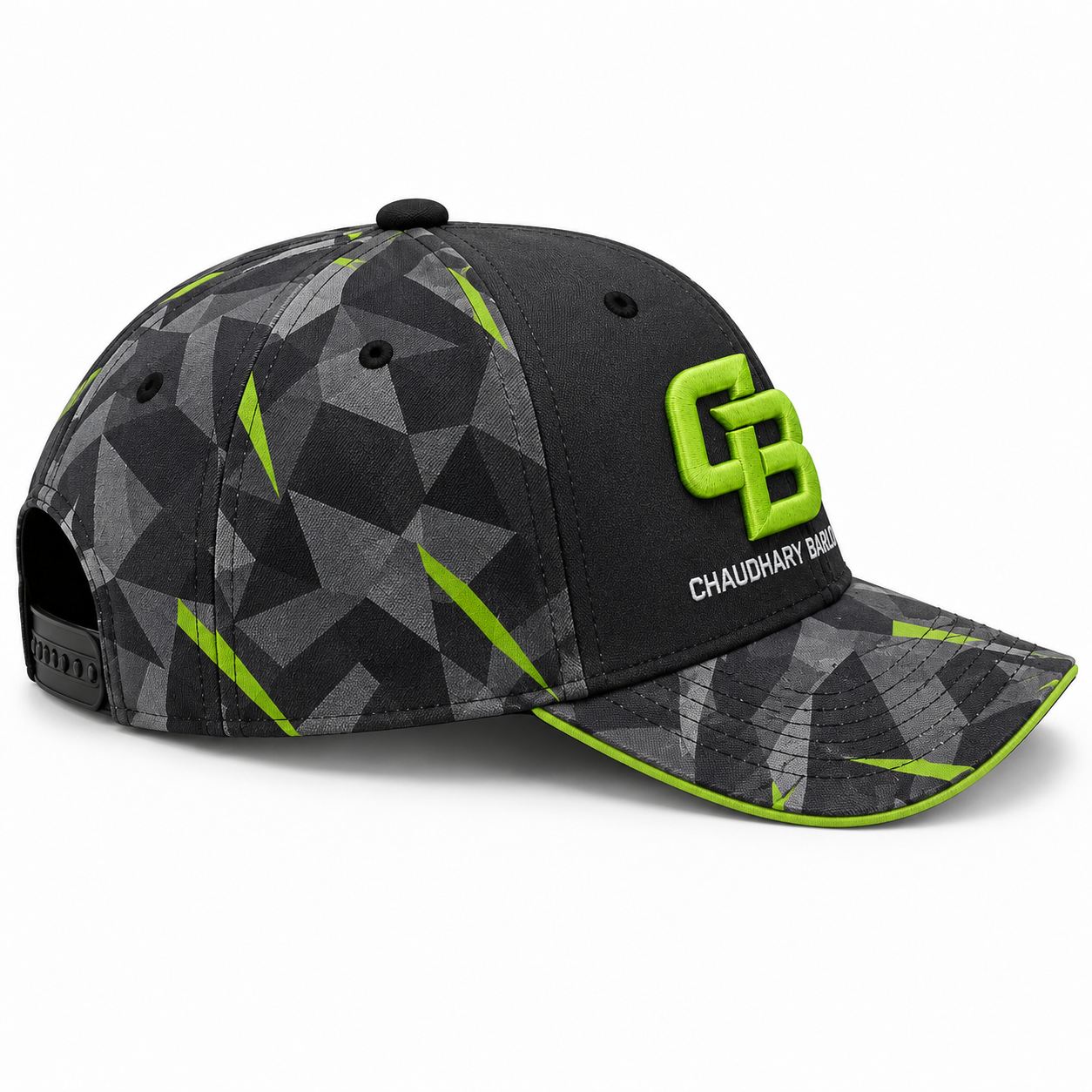 Custom Camo Baseball Cap with Sublimation & 3D Embroidery – Chaudhary Barlo image 3