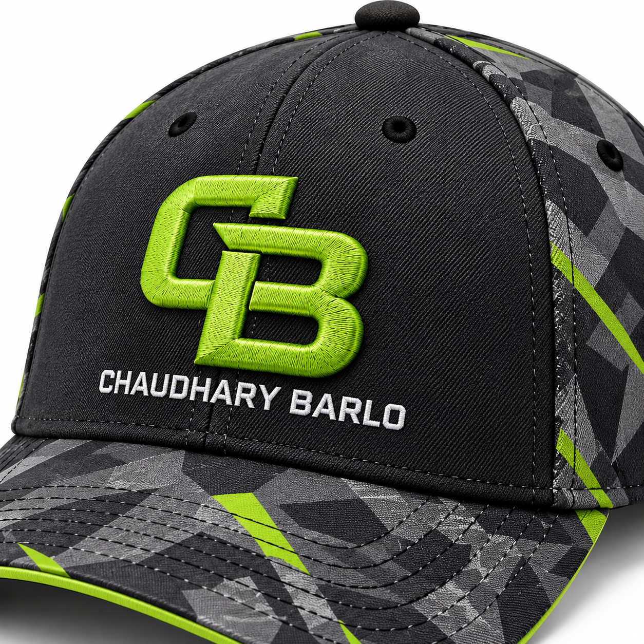 Custom Camo Baseball Cap with Sublimation & 3D Embroidery – Chaudhary Barlo image 6